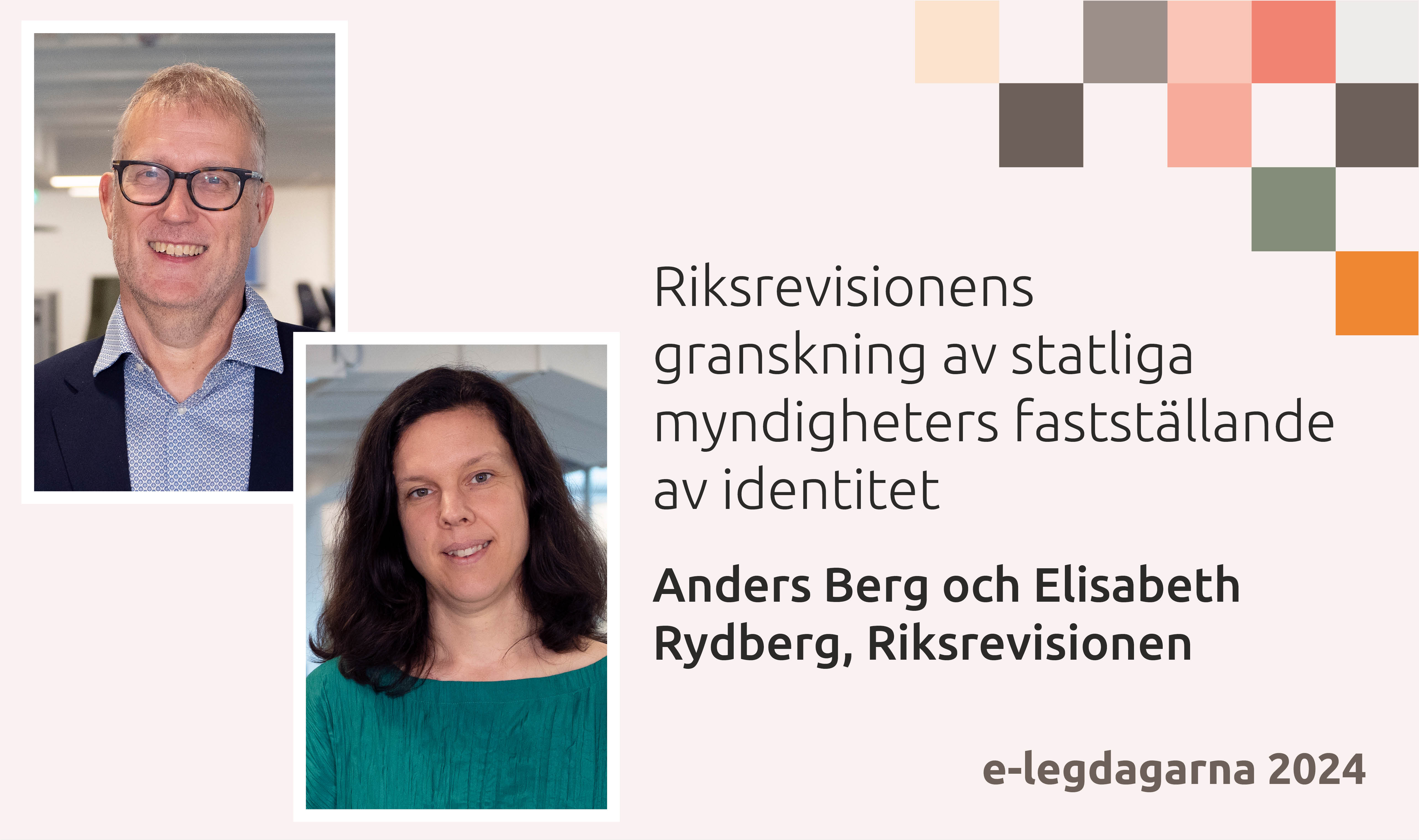 Anders Berg och Elisabeth Rydberg, Riksrevisionen